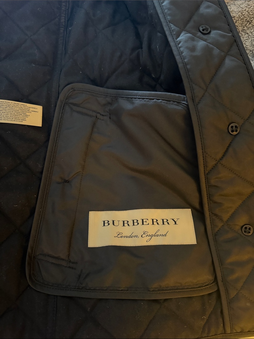 Burbey Quilted Women’s Jacket with Signature Check - Picture 9 of 10